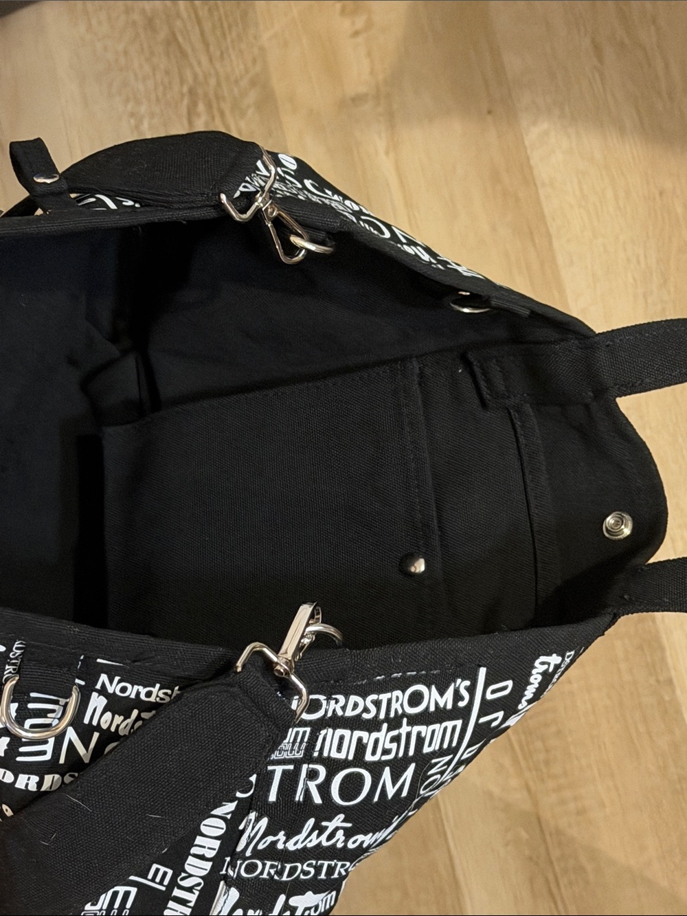 Nordstrom Black and White Logo Canvas Tote - Picture 4 of 4